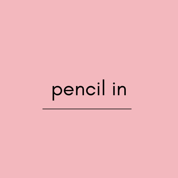 英語熟語 pencil in