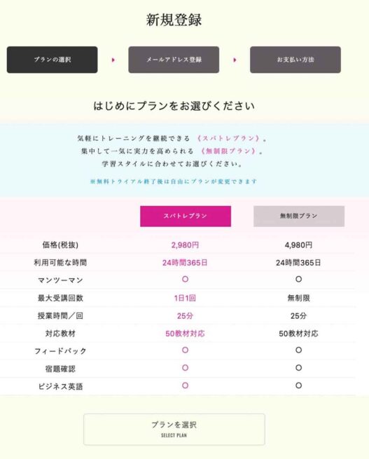 スパトレ_登録_プラン選び